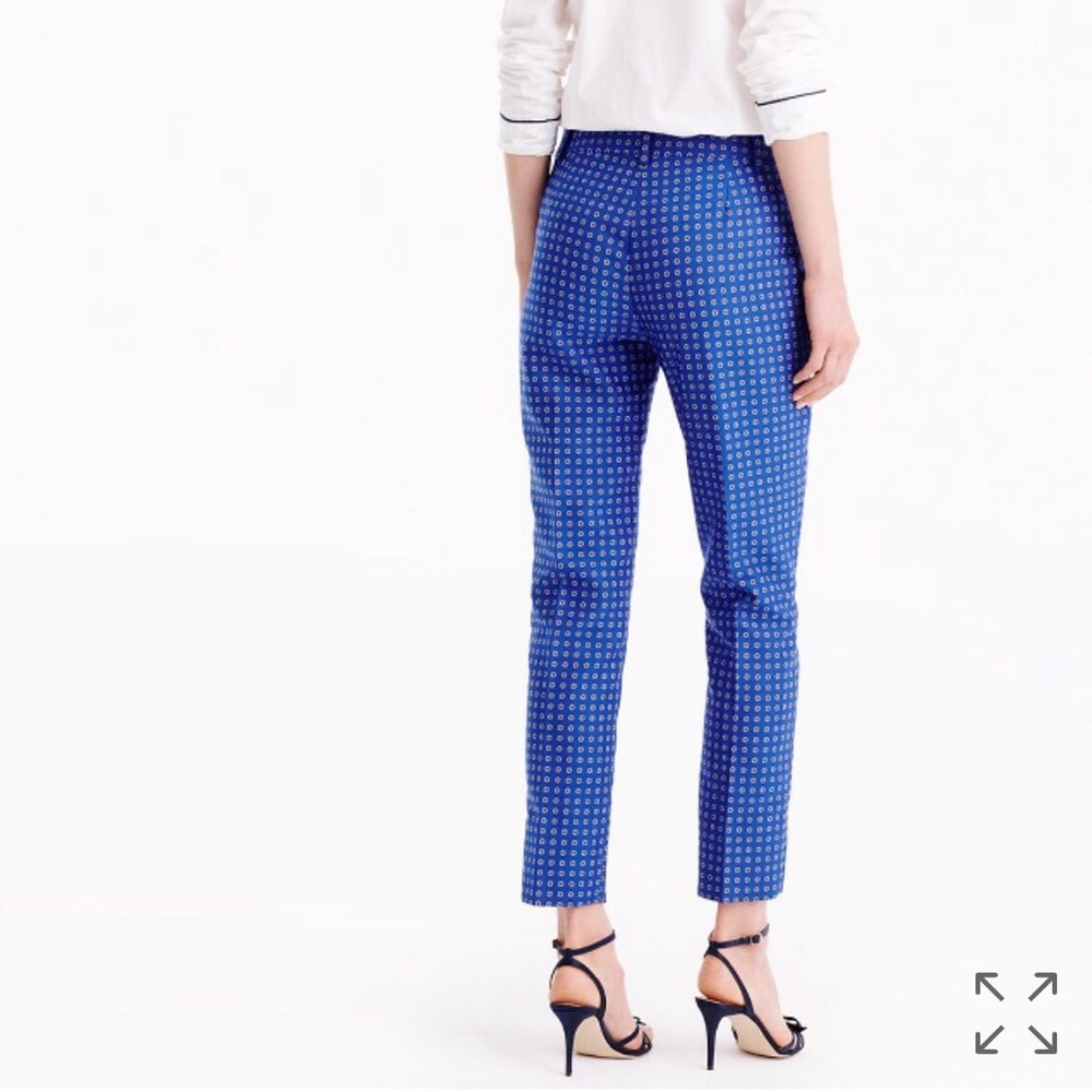 NWT J. Crew cigarette pant in foulard jacquard - Picture 2 of 4